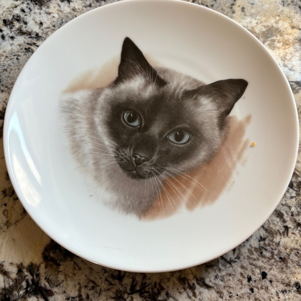 Siamese Cat Collectors Plate Bavaria Schumann Arzberg Germany Porcelain - Picture 4 of 9